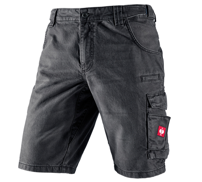 Main view, e.s.denim workwear, e.s. Worker denim shorts, graphite