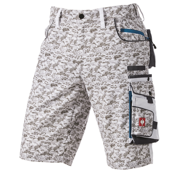 Main view, Shorts | 3/4 Shorts, e.s. Shorts Pixel, white/grey/petrol
