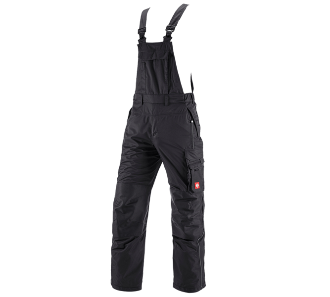 Main view, Waterproof Trousers, Functional bib & brace e.s.prestige, black