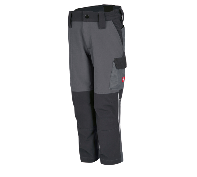 Main view, Trousers, Funct. cargo trousers e.s.dynashield, children's, cement/graphite