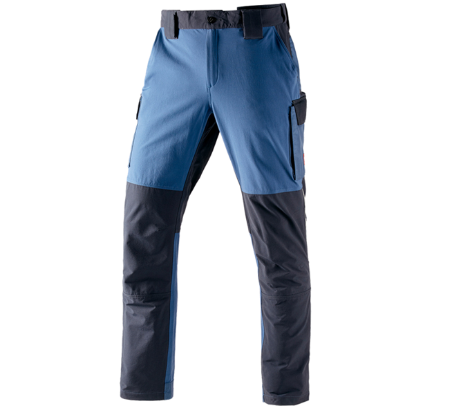 Main view, Trousers, Functional cargo trousers e.s.dynashield, cobalt/pacific