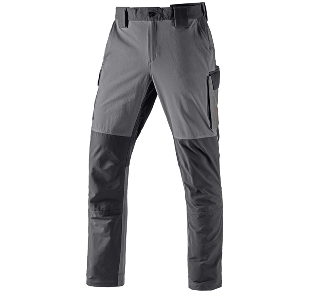 Main view, e.s.dynashield, Winter functional cargo trousers e.s.dynashield, cement/graphite