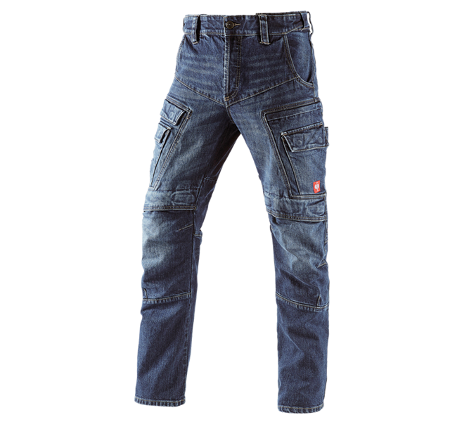 Main view, Plumbers / Installers, e.s. Cargo worker jeans POWERdenim, darkwashed
