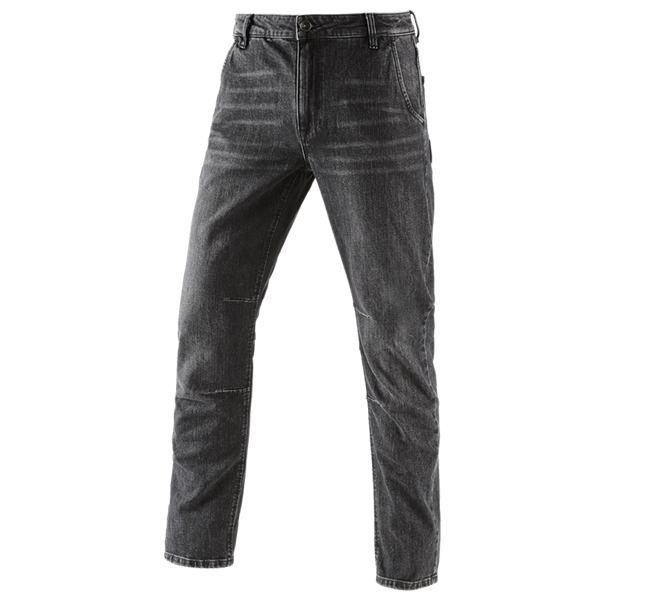 Main view, e.s.denim workwear, e.s. 5-pocket jeans POWERdenim, blackwashed