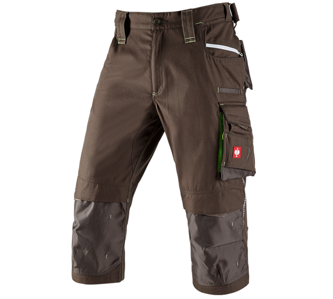 Main view, e.s.motion 2020, 3/4 length trousers e.s.motion 2020, chestnut/seagreen