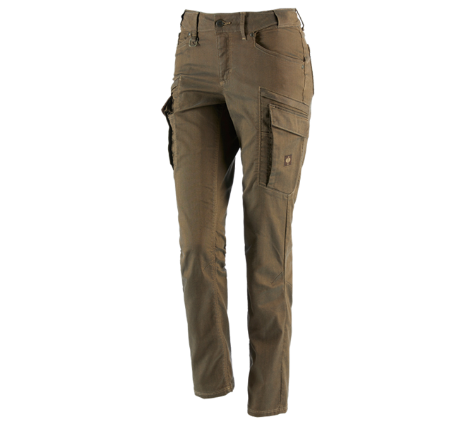 Main view, Work Trousers, Cargo trousers e.s.vintage, ladies', sepia