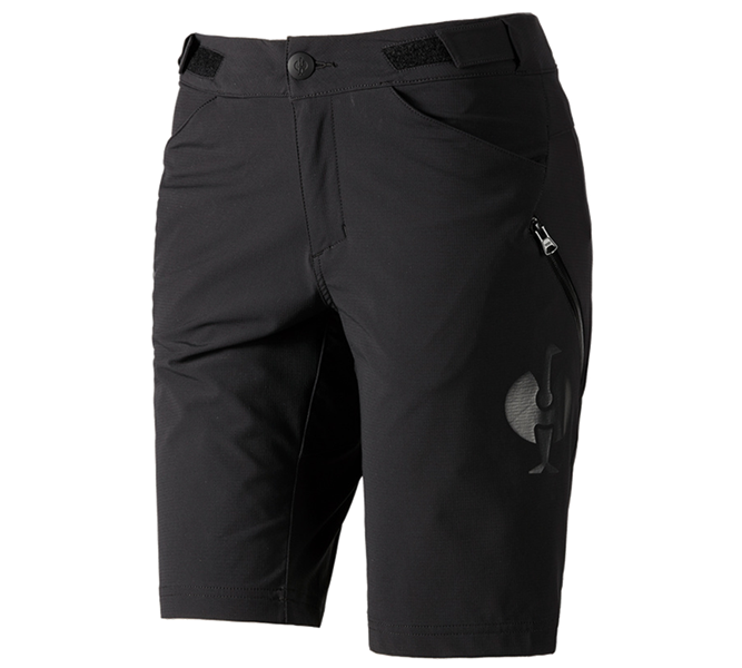 Main view, Work Trousers, Functional shorts e.s.trail, ladies', black
