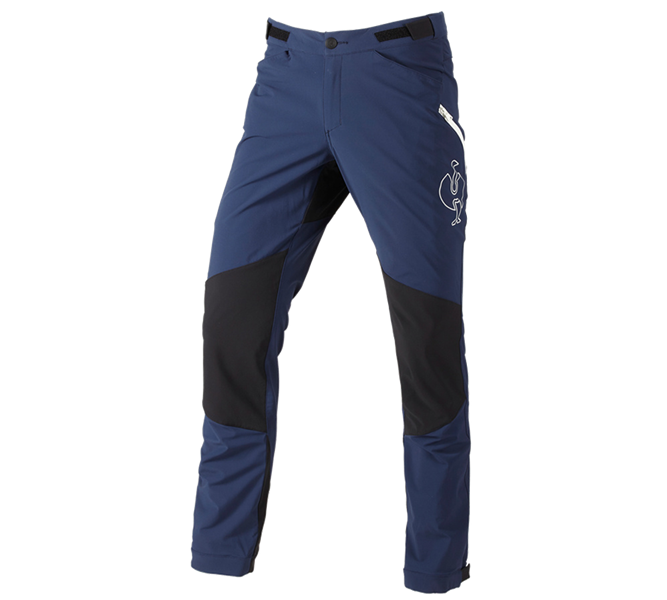 Main view, e.s.trail, Functional trousers e.s.trail, deepblue/white