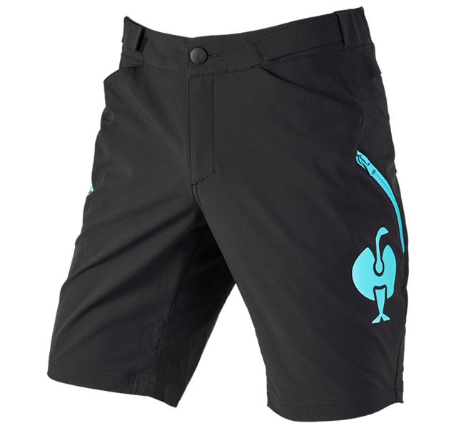 Main view, e.s.trail, Functional short e.s.trail, black/lapisturquoise