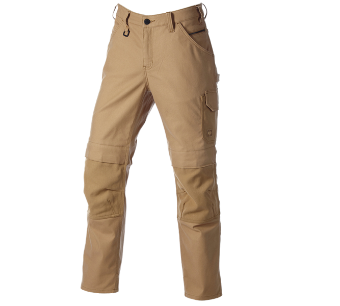 Main view, e.s.iconic, Worker trousers e.s.iconic, almondbrown