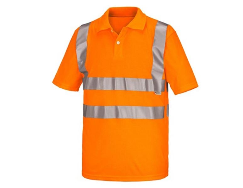 Main view, High-vis clothing, STONEKIT High-vis polo shirt, high-vis orange