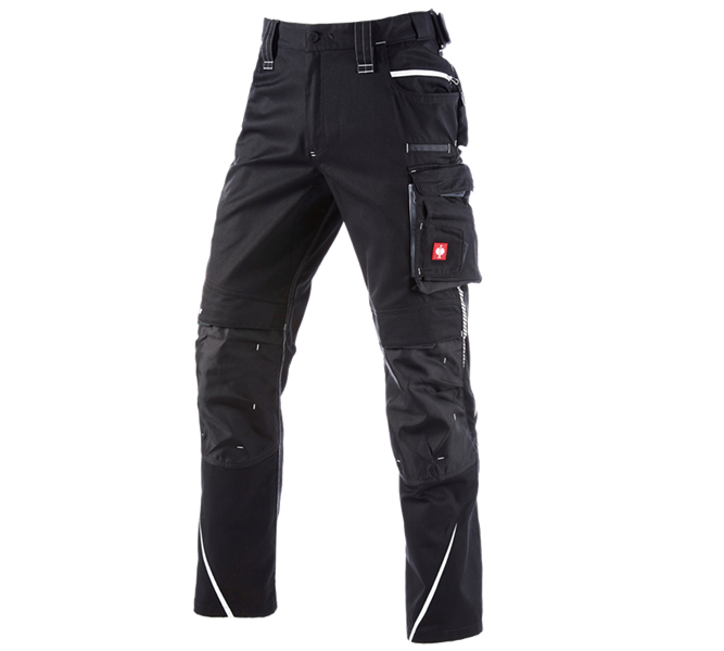 Main view, Work Trousers, Trousers e.s.motion 2020, black/platinum