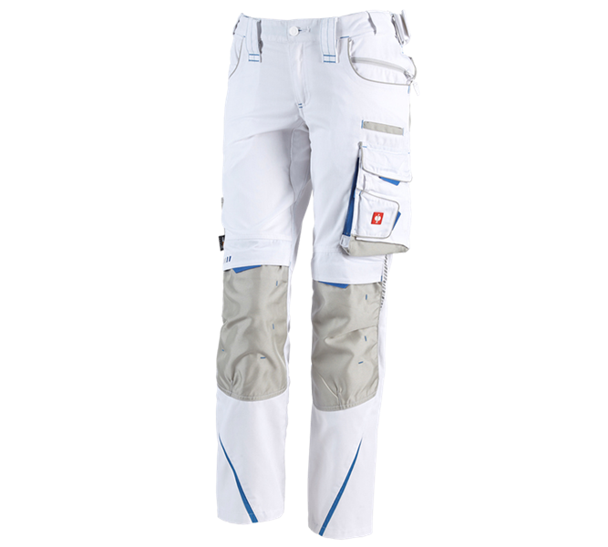 Main view, Topics, Ladies' trousers e.s.motion 2020, white/gentianblue
