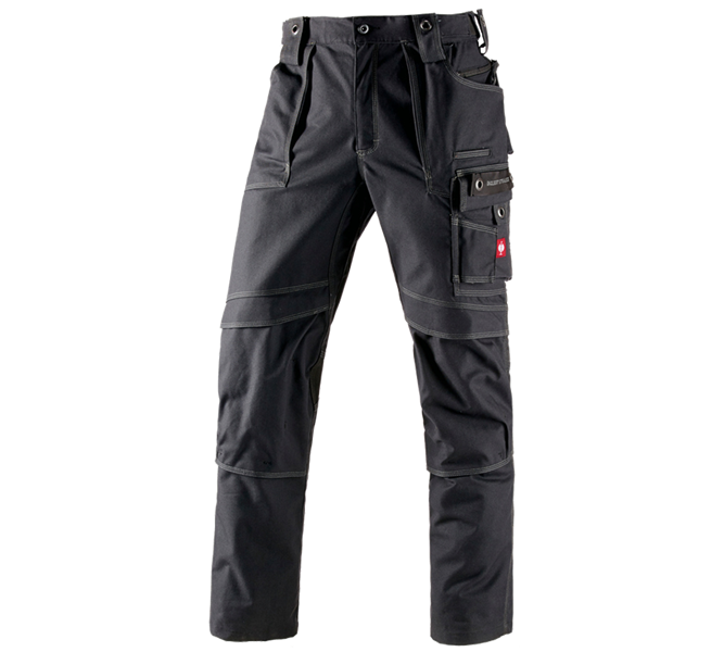 Main view, Work Trousers, Trousers e.s.roughtough, black