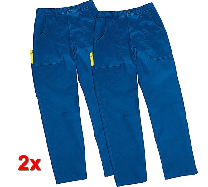 Main view, Clothing, Economy - polycotton Trousers, pack of 2, royalblue