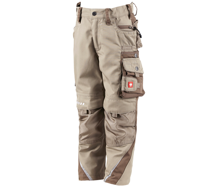 Main view, Trousers, Children's trousers e.s.motion Winter, clay/peat
