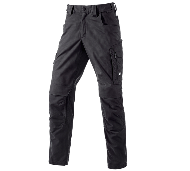 Main view, Work Trousers, Trousers e.s.concrete solid, black