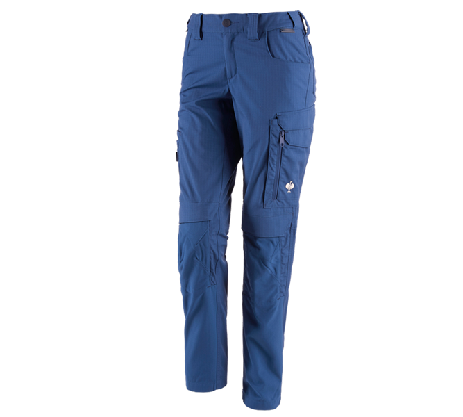 Main view, Work Trousers, Trousers e.s.concrete solid, ladies', alkaliblue