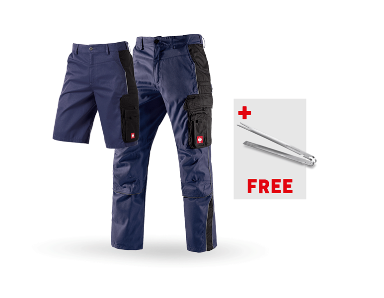 Main view, Combo-Sets, SET: Trousers + Shorts e.s.active, navy/black