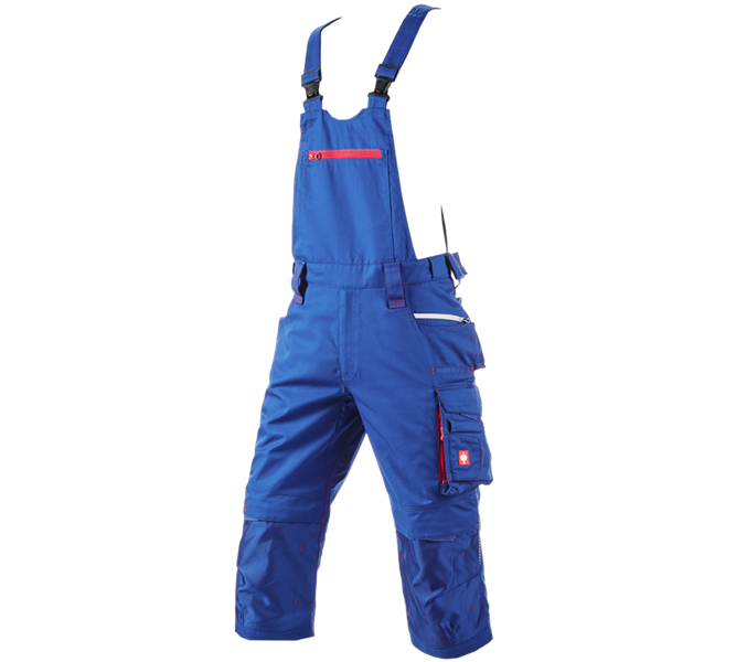 Main view, Plumbers / Installers, 3/4 bib & brace e.s.motion 2020, royalblue/fiery red