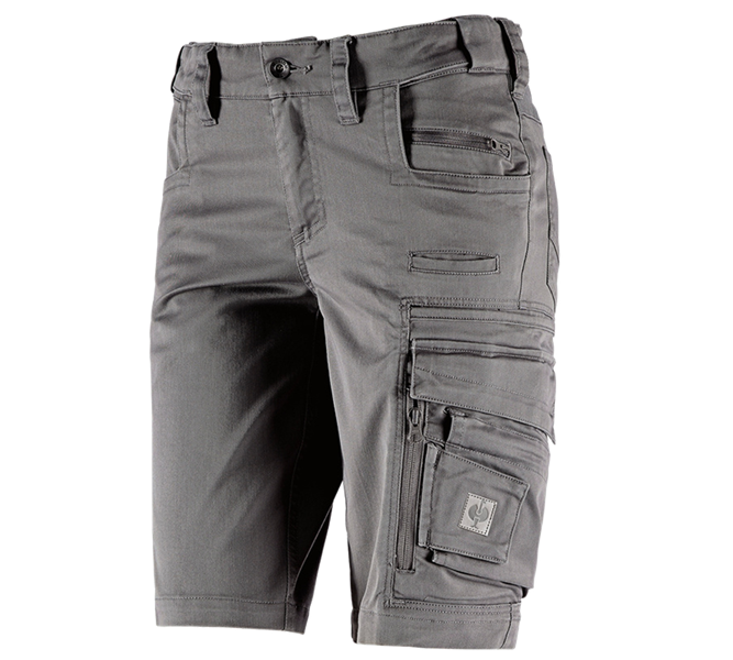 Main view, Work Trousers, Shorts e.s.motion ten, ladies', granite