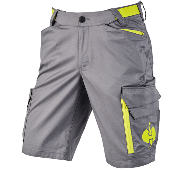 Main view, Clothing, Shorts e.s.trail, basaltgrey/acid yellow