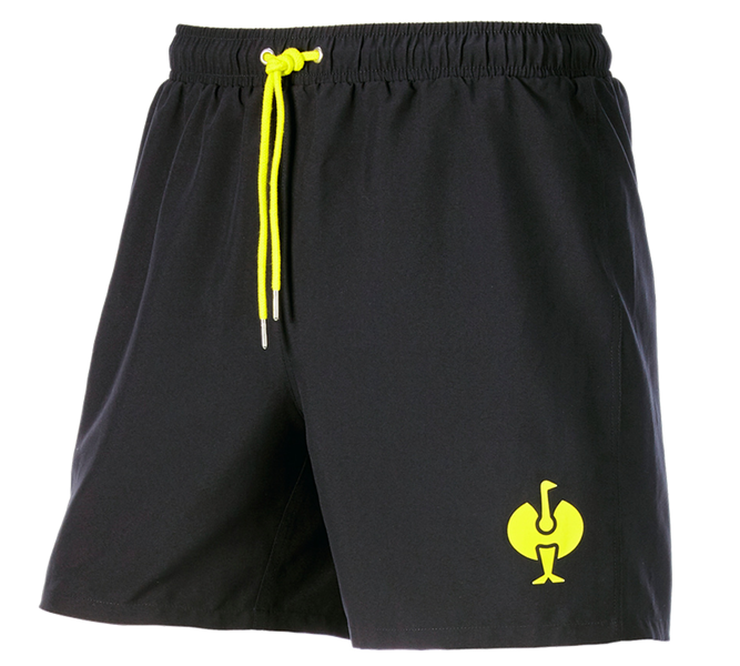 Main view, Shorts | 3/4 Shorts, Bathing shorts e.s.trail, black/acid yellow