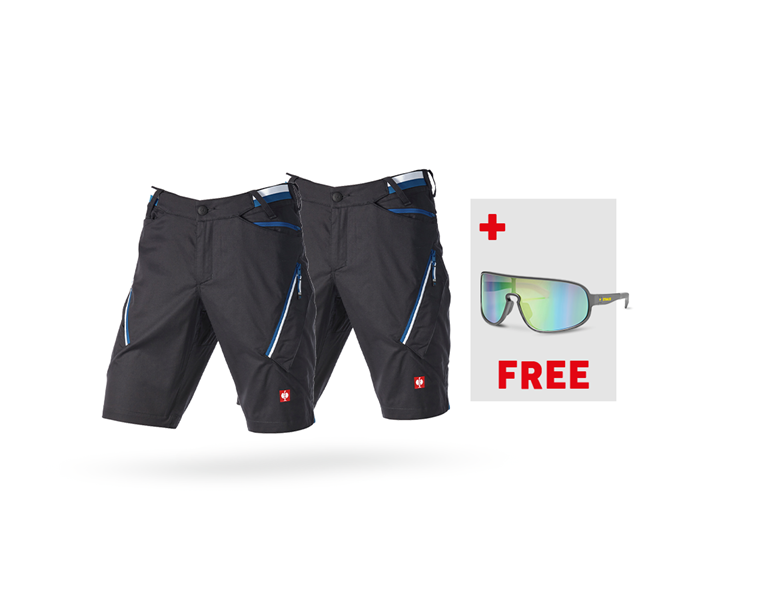 Main view, Combo-Sets, 2x Multipocket shorts e.s.ambition, graphite/gentianblue