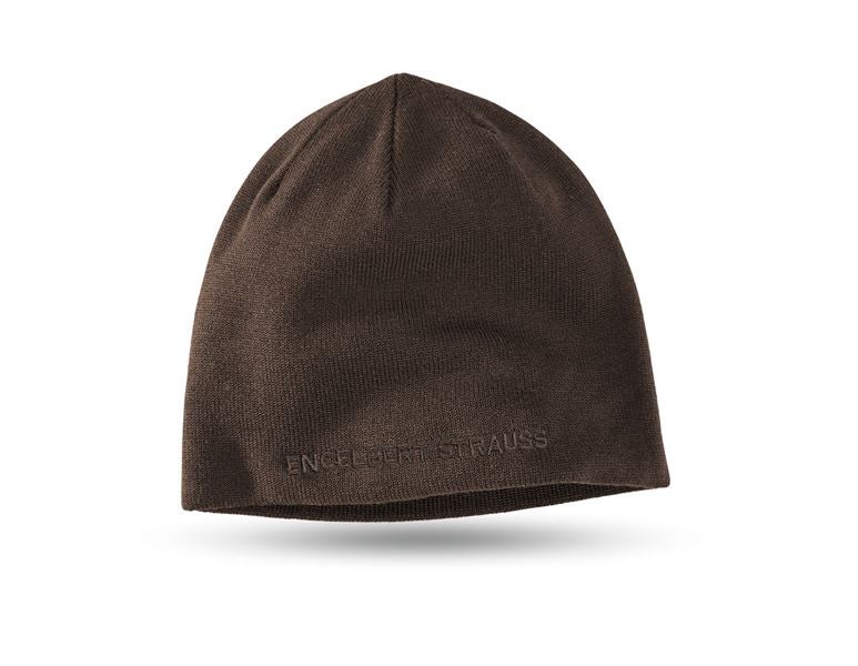 Main view, Beanies, Fine knit hat e.s.dynashield, chestnut