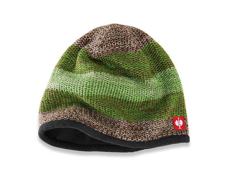 Main view, Beanies, Knitted cap e.s.motion 2020, chestnut/seagreen