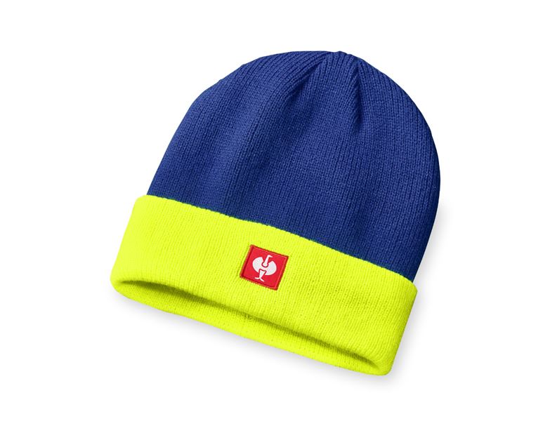 Main view, Search, Knitted hat e.s.motion 24/7, royalblue/high-vis yellow