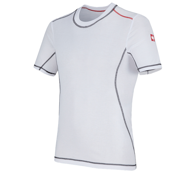 Main view, Thermal Underwear, e.s. functional-t-shirt basis-light, white