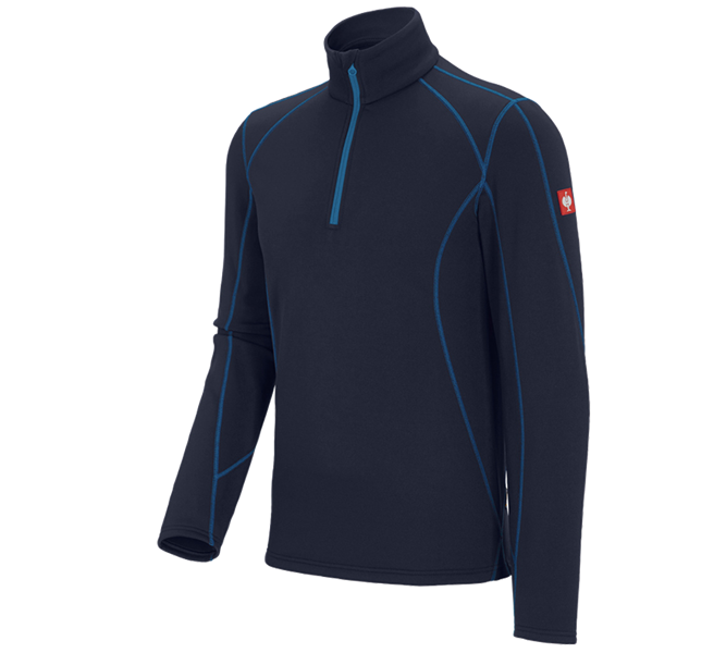 Main view, Pullover | Troyer, Functional-Troyer thermo stretch e.s.motion 2020, navy/atoll