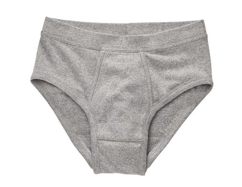 Main view, Underwear, e.s. Slip fine rib classic, pack of 2, grey melange