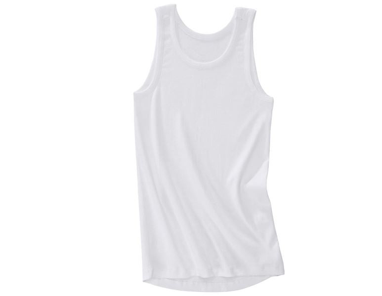 Main view, Topics, e.s. Cotton rib tank shirt, white