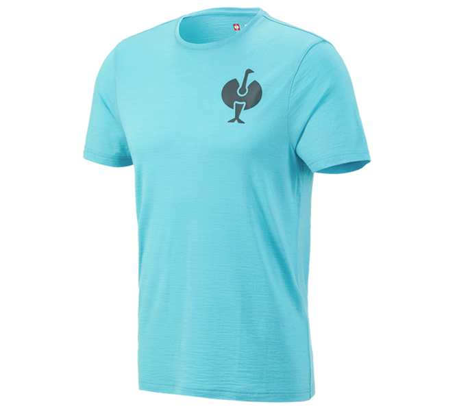 Main view, e.s.trail, T-Shirt Merino e.s.trail, lapisturquoise/anthracite