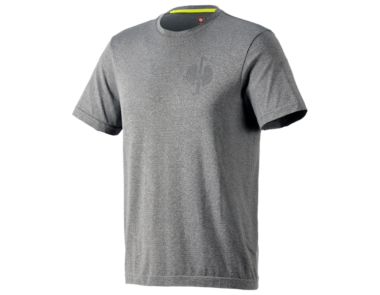 Main view, e.s.trail, T-Shirt seamless e.s.trail, basaltgrey melange