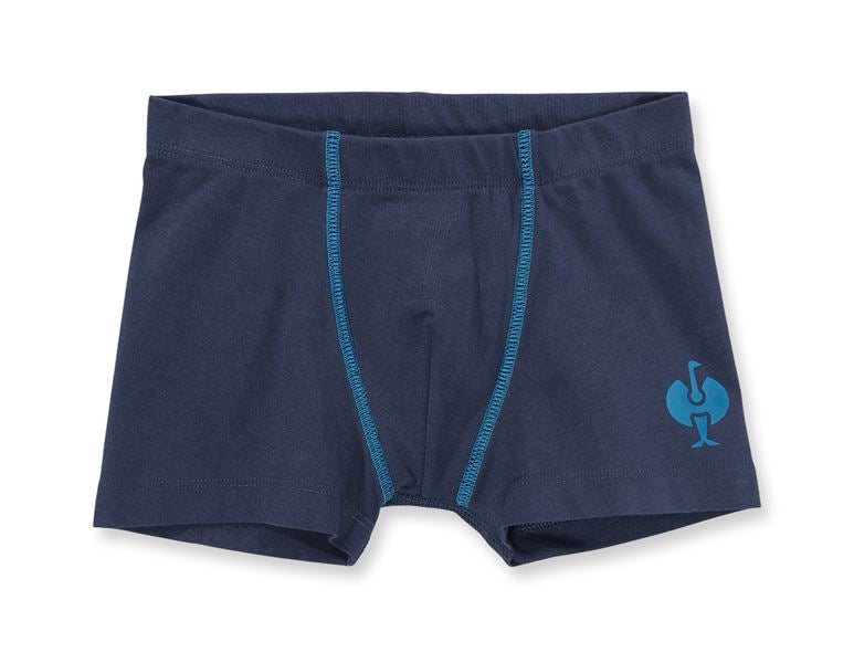 Main view, Clothing, e.s. Cotton stretch pants, pack of 2, children's, navy/atoll