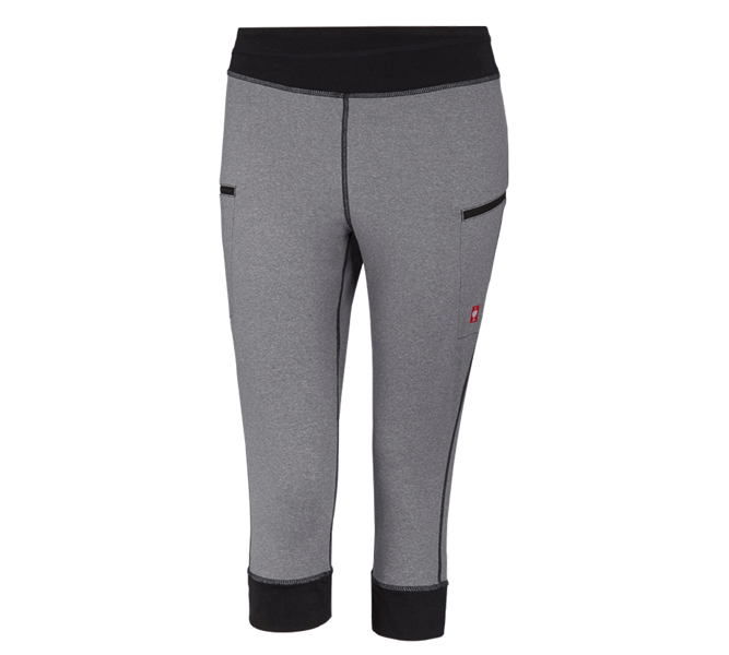 Main view, Work Trousers, e.s. 3/4 Workwear jazz pants, grey melange
