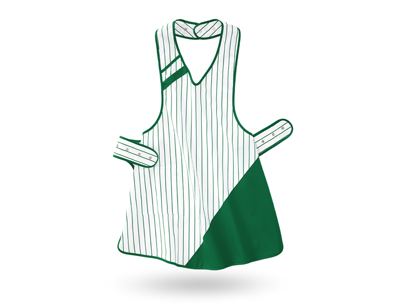 Main view, Catering Aprons, Ladies' apron Ariane, white/green