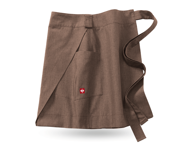 Main view, Catering Aprons, Mid-Length Apron e.s.fusion, ladies', chestnut melange