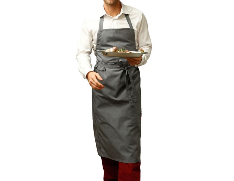 Main view, Catering Aprons, Bib Apron e.s.fusion, men's, cement melange