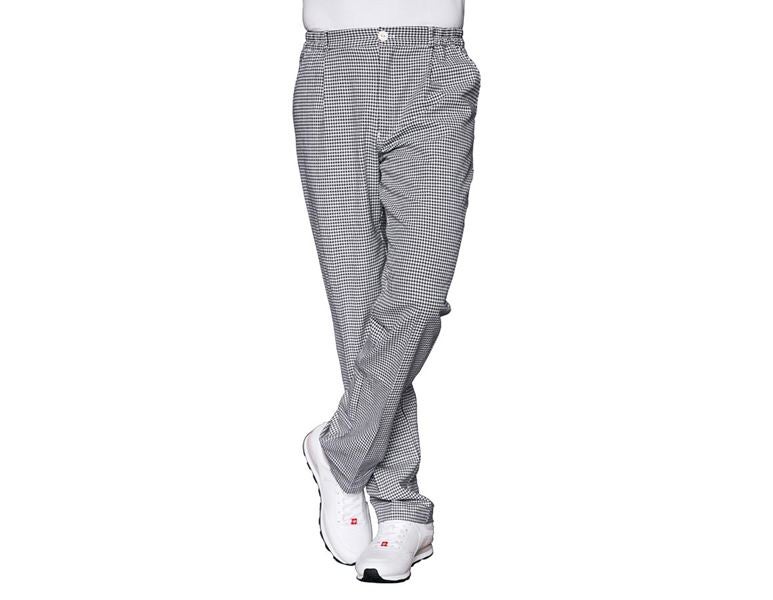 Main view, Clothing, Bold-Check Chefs Trousers II, black/white checked