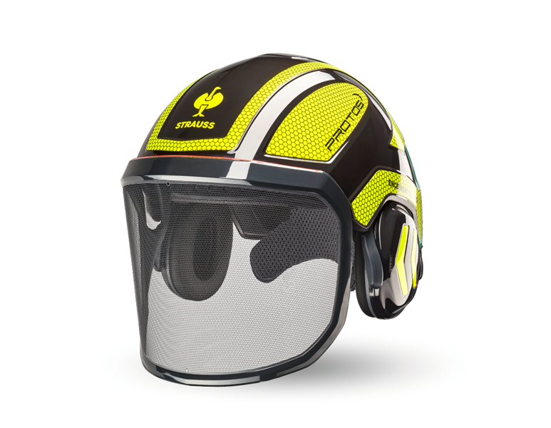 Main view, Larger gifts, e.s. Forestry helmet Protos®, black/high-vis yellow