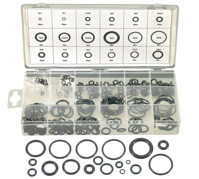 Main view, Assorted small parts, O-ring selection