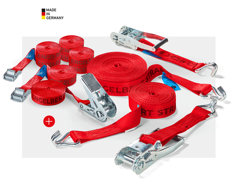 Main view, Tension straps, Professional Load-securing Set