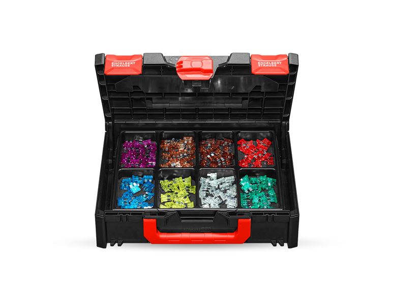 Main view, Tools & Equipment, Flat fuse assortment in STRAUSSbox 118 midi