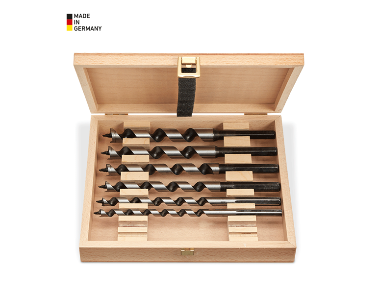 Main view, Wood drills, e.s. Lewis auger set 6-part