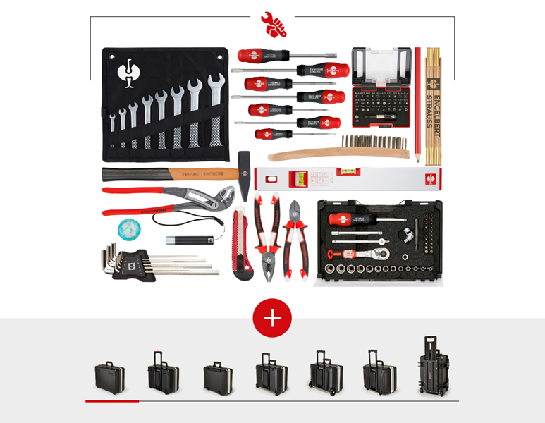 Main view, Tools, Tool set Allround including case