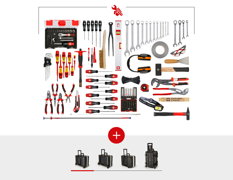 Main view, Tools, Tool set Allround Meister + tool trolley